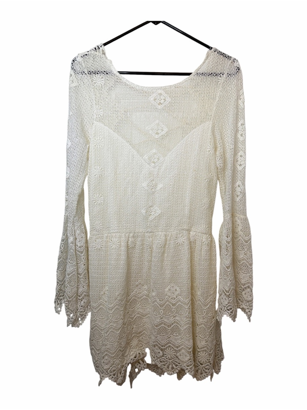 Jen's Pirate Booty Everlasting Backless White Lace Mini Dress